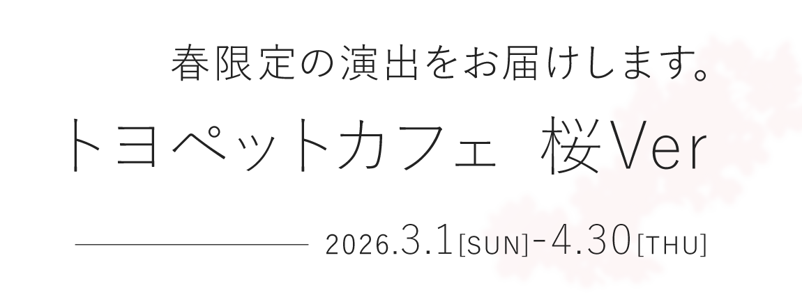 春の季節を楽しむ トヨペットカフェ 桜Ver