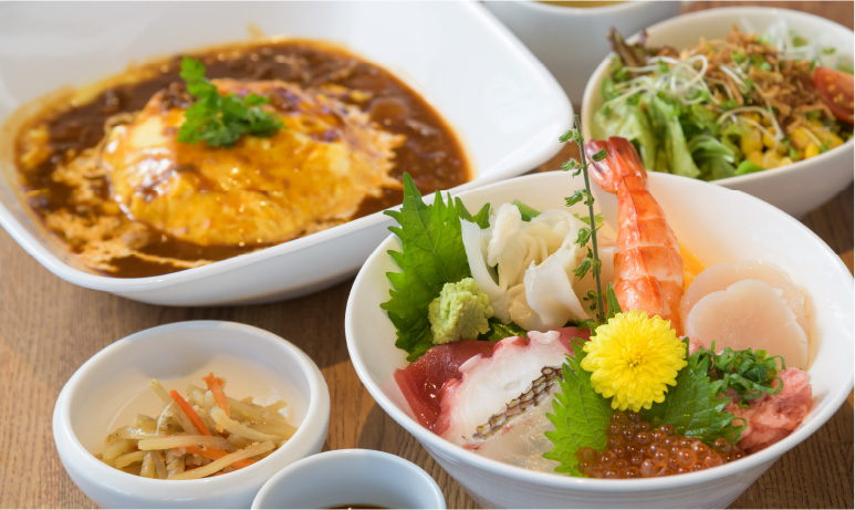 色とりどりの料理